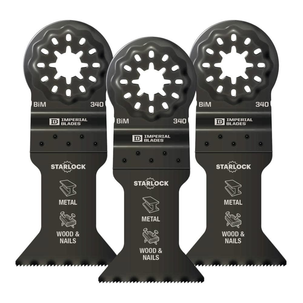 Main 1 - IBSL340-3 IMPERIAL BLADE 1-3/4 METAL/WOOD 3PK STARLOCK - Arlington Coal & Lumber