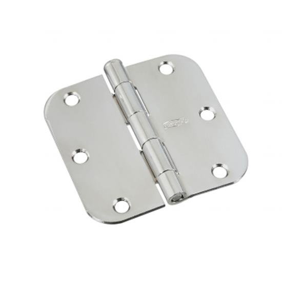 Main 1 - 830179 3-1/2" POLISHED CHROME DOOR HINGE 5/8" RC  - Arlington Coal & Lumber