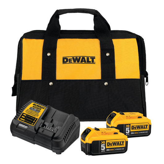 Main 1 - DEWALT STARTER KIT 2- 20V 5.0AH BATTERIES, CHARGER, AND BAG (DCB205-2CK)  - Arlington Coal & Lumber
