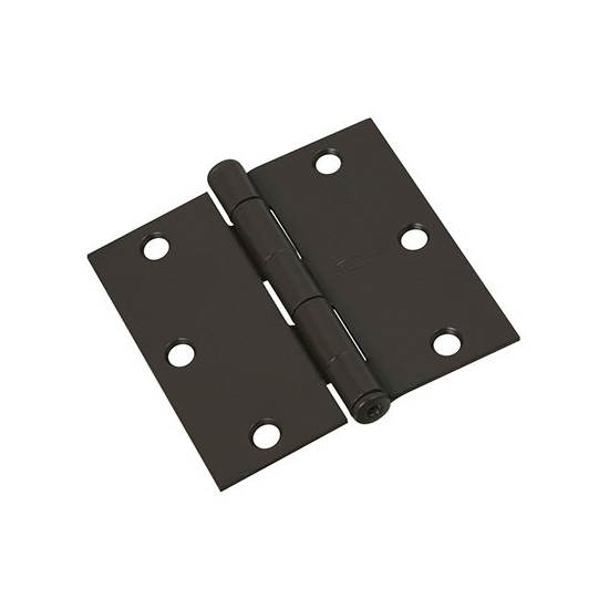 Main 1 - 830204 4" SQ CORNER OIL RUBBED BRONZE DOOR HINGE - Arlington Coal & Lumber
