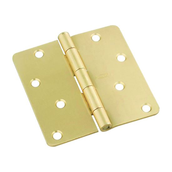 Main 1 - 830227 HINGE DR 3-1/2IN S BRS HINGE DOOR 3-1/2IN 1/4RC BRASS - Arlington Coal & Lumber