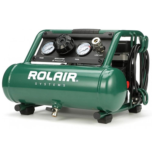 Main 1 - ROLAIR AB5-PLUS 0.5 H/P OIL-LESS .7 CFM @ 90 PSI 1-GALLON ELEC. AIR COMPRESSOR  - Arlington Coal & Lumber