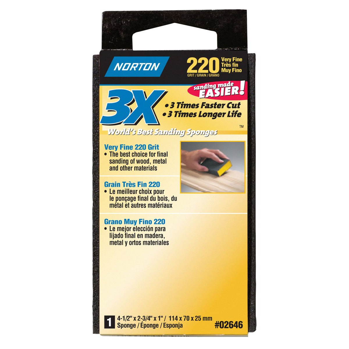 02646 3X SANDING SPONGE 220 - Arlington Coal & Lumber