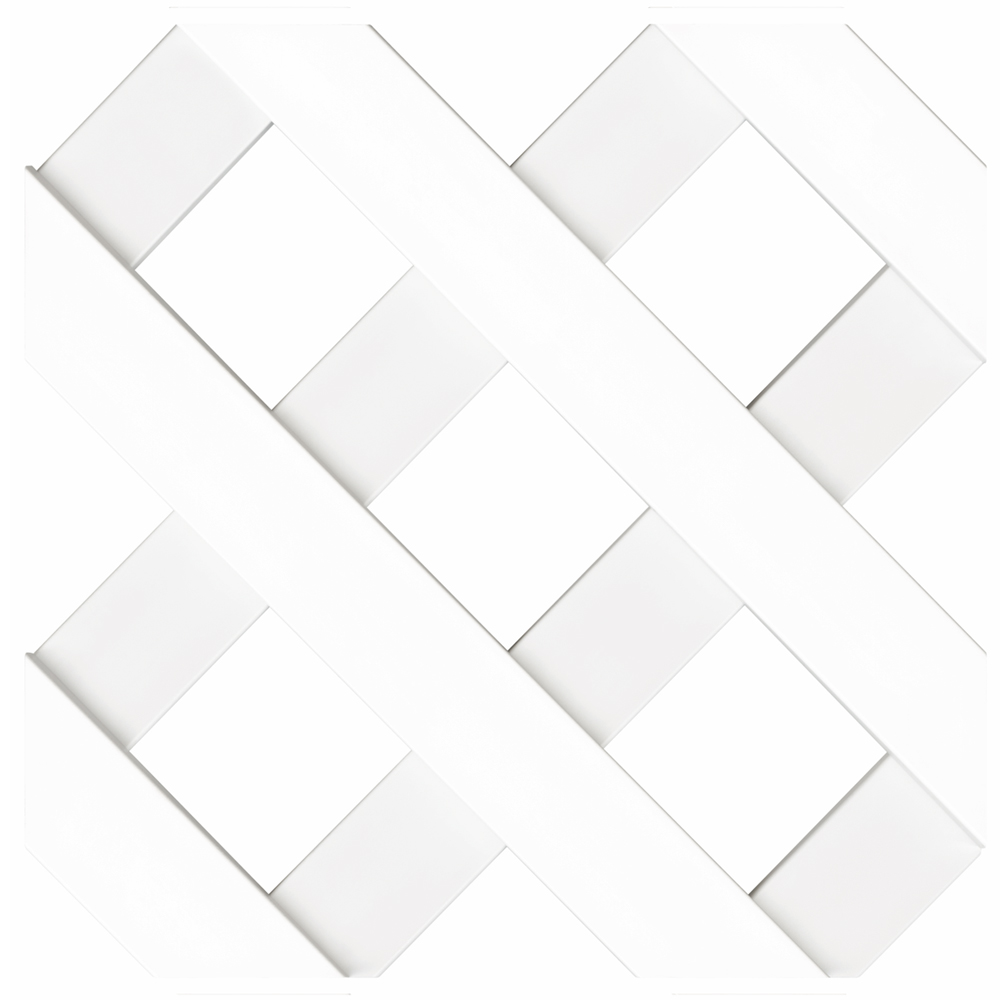 Main 1 - 4' X 8' PERMALATT 1-7/8" DIAGONAL WHITE LATTICE PANEL  1/2" DURASHELL - Arlington Coal & Lumber