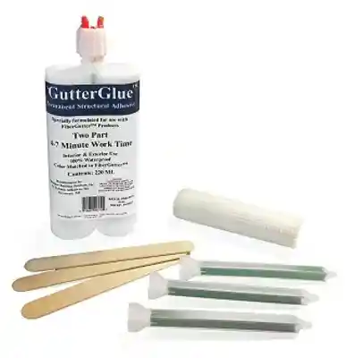 FIBER-GUTTER 2-PART ADHESIVE (220 ML) INCLUDES H/D MESH & (36-GRIT) SANDPAPER - Arlington Coal & Lumber