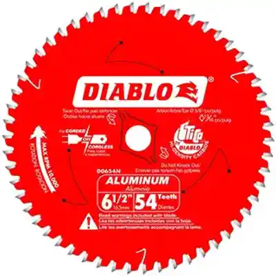 DIABLO 6-1/2" X 54TH ALUMINUM SAW BLADE (D0654N) - Arlington Coal & Lumber