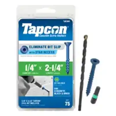 TAPCON 1/4 X 2-1/4" P/HEAD MASONRY SCREW 75 PK (#24380) - Arlington Coal & Lumber