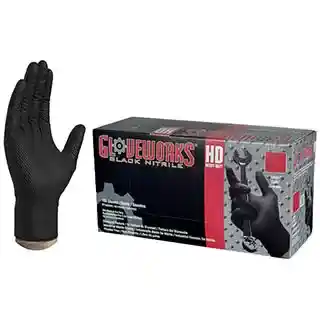 Main 1 - AMMEX BLACK HD 6MIL NITRILE DISPOSABLE GLOVE LARGE 100CT - Arlington Coal & Lumber