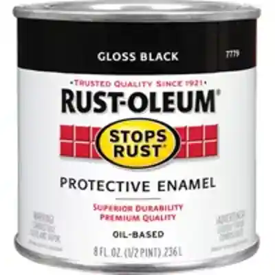 PAINT RUST OBS GLOSS BLK 1/2PT - Arlington Coal & Lumber