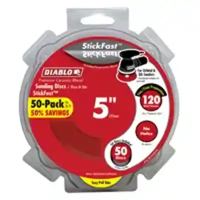 5" SAND DISC PULL TAB 120-G PSA=PRESSURE SENSITIVE ADHSV. BACKING (50-PAK) - Arlington Coal & Lumber