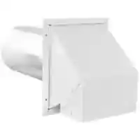 Main 1 - 6" WHITE INTAKE/EXHAUST WALL HOOD VENT STEEL (VT0503) - Arlington Coal & Lumber