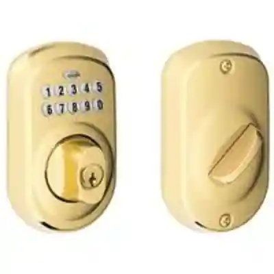 ELECTRONIC DEADBOLT LT BRASS - Arlington Coal & Lumber