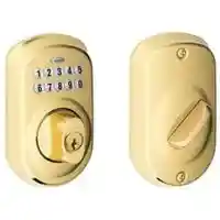 Main 1 - ELECTRONIC DEADBOLT LT BRASS - Arlington Coal & Lumber