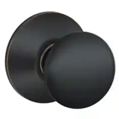 SCHLAGE F10VPLY716 PASSAGE PLYMOUTH KNOB AGED BRONZE ** VISUAL PACK ** - Arlington Coal & Lumber