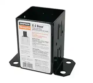 Main 2 - SIMPSON FPBB44 4X4 POST BASE BLACK POWDER-COATED (10/CTN) - Arlington Coal & Lumber