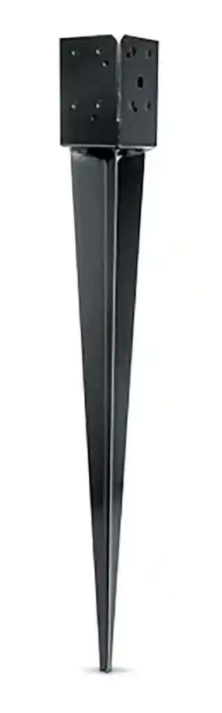 Main 2 - SIMPSON FPBS44 4X4 POST BASE SPIKE BLACK POWDER-COATED (4/CTN) - Arlington Coal & Lumber