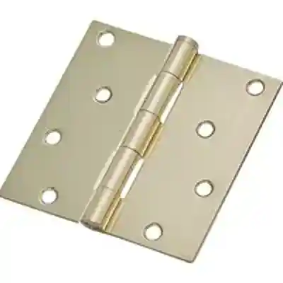 HINGE DOOR SQ RES 4IN BRT BRS - Arlington Coal & Lumber