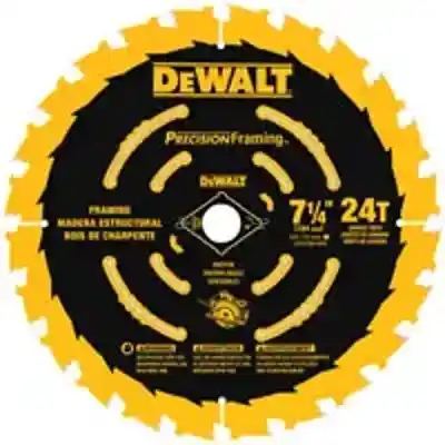 DW3199 FRAMING SAW BLADE 7-1/4 24T SINGLE PRECISION BLD - Arlington Coal & Lumber
