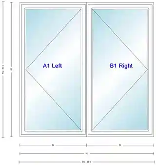 Main 1 - ANDERSEN 400 SERIES C24W LR WHITE CASEMENT UNIT HIGH PERF LOW-E4 INSUL GLASS # 1309487 - Arlington Coal & Lumber