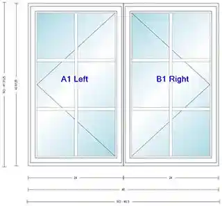 Main 1 - ANDERS CN235 UNIT, WHITE, HP LOW-E4 GLASS,"FINELIGHT"GBG, 2W3H, WHITE PI - Arlington Coal & Lumber