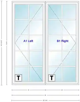 ANDERSEN CN235 UNIT, "TEMP" HP LOW-E4 GLASS, FINELIGHT 2W34H, WHITE PI, WHITE GBG - Arlington Coal & Lumber