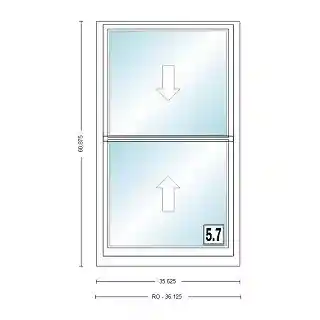 Main 1 - ANDERSEN 400 SERIES TW210410 WHT DH UNIT HIGH PERF LOW-E4 GLASS # 1600086 - Arlington Coal & Lumber