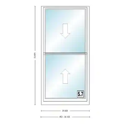 ANDERSEN 400 SERIES TW210510 WHT DH UNIT HIGH PERF LOW-E4 GLASS # 1600089 - Arlington Coal & Lumber