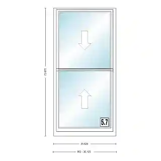 Main 1 - ANDERSEN 400 SERIES TW210510 WHT DH UNIT HIGH PERF LOW-E4 GLASS # 1600089 - Arlington Coal & Lumber
