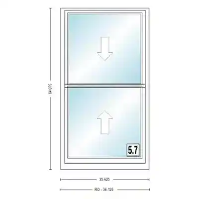 ANDERSEN 400 SERIES TW21052 WHT DH UNIT HIGH PERF LOW-E4 GLASS # 1600087 - Arlington Coal & Lumber