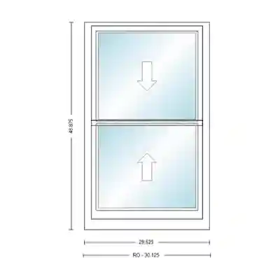 ANDERSEN 400 SERIES TW24210 WHT DH UNIT HIGH PERF LOW-E4 GLASS # 1611856 - Arlington Coal & Lumber