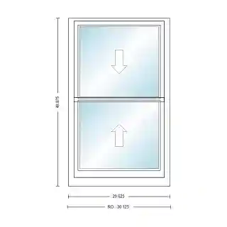Main 1 - ANDERSEN 400 SERIES TW24210 WHT DH UNIT HIGH PERF LOW-E4 GLASS # 1611856 - Arlington Coal & Lumber