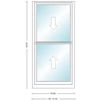 ANDERSEN 400 SERIES TW24410 WHT DH UNIT HIGH PERF LOW-E4 GLASS # 16000064 - Arlington Coal & Lumber
