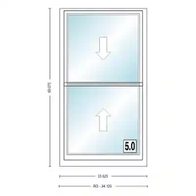 ANDERSEN 400 SERIES TW28410 WHT DH UNIT HIGH PERF LOW- E4 GLASS # 1600078 - Arlington Coal & Lumber