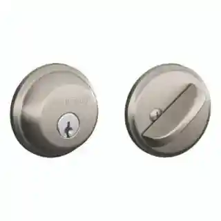 Main 1 - SCHLAGE SINGLE CYL DEADBOLT619 SATIN NICKEL FIN. B60 ****VISUAL PACK***** - Arlington Coal & Lumber