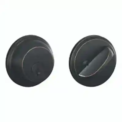 SCHLAGE B60 716 SNG CYL D/BOLT AGED BRONZE - Arlington Coal & Lumber