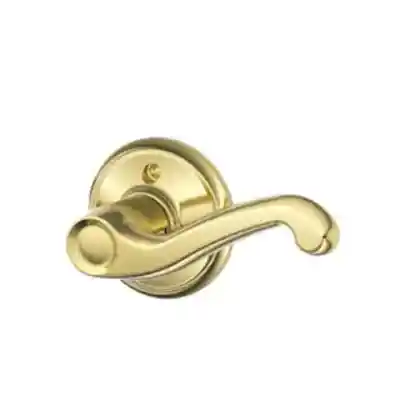 SCHLAGE FLAIR DUMMY KNOB BRIGHT BRASS F170 FLA 605  - Arlington Coal & Lumber