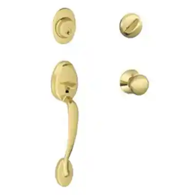 SCHLAGE F60V PLY HANDLE SET505/605 LIFETIME BRIGHT BRASS FINISH - Arlington Coal & Lumber