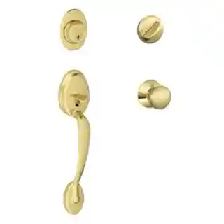Main 1 - SCHLAGE F60V PLY HANDLE SET505/605 LIFETIME BRIGHT BRASS FINISH - Arlington Coal & Lumber