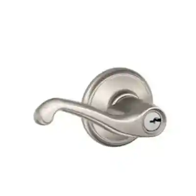 SCHLAGE FLARE KEY ENTRY LOCK SATIN NICKEL F51 FLA 619  - Arlington Coal & Lumber