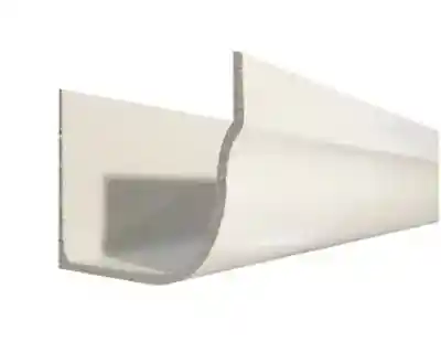 4 X 5 FIBER-GUTTER WHITE FIBERGLASS GUTTER 16'-0" LENGTH (50-YR WARRANTY) - Arlington Coal & Lumber