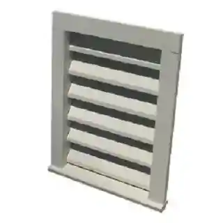 Main 1 - PVC 12X18 GABLE LOUVER VENT W/FLATCASING. - Arlington Coal & Lumber