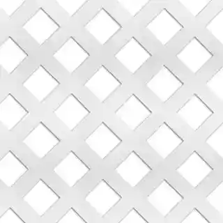 Main 1 - 4' X 8' WHITE PVC LATTICE PANEL, DIAGONAL PATTERN, 2-3/4" SPACING (73004026) - Arlington Coal & Lumber