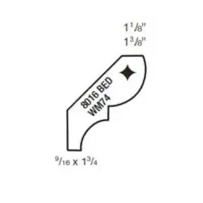 (8016) 9/16" X 1-3/4" CLEAR PINE BED MOULDING - Arlington Coal & Lumber