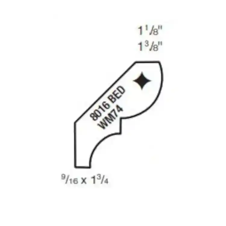 Main 2 - (8016) 9/16" X 1-3/4" CLEAR PINE BED MOULDING - Arlington Coal & Lumber