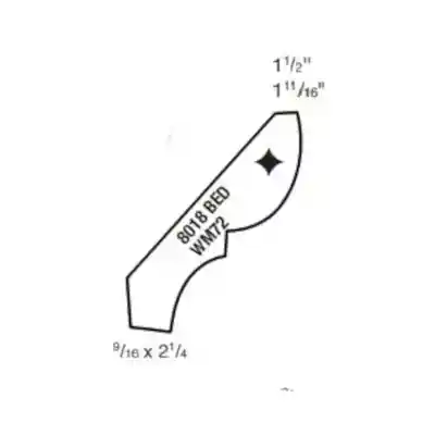 (8018) 9/16" X 2-1/4" CLEAR PINE BED MOULDING - Arlington Coal & Lumber