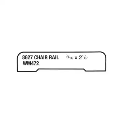 (8627) 9/16" X 2-1/2" CLEAR PINE CHAIR RAIL MOULDING - Arlington Coal & Lumber