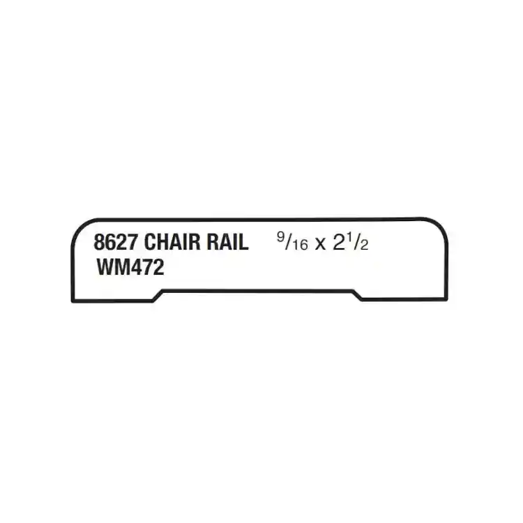 Main 2 - (8627) 9/16" X 2-1/2" CLEAR PINE CHAIR RAIL MOULDING - Arlington Coal & Lumber