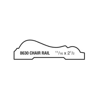 (8630) 11/16" X 2-1/2" CLEAR PINE CHAIR RAIL MOULDING - Arlington Coal & Lumber