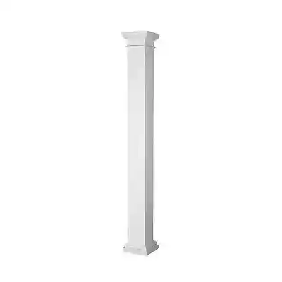 8" X 8'- 0" HB&G SQUARE PLAIN PERMACAST COLUMN W/8" POLY CAP & BASE (46010) - Arlington Coal & Lumber