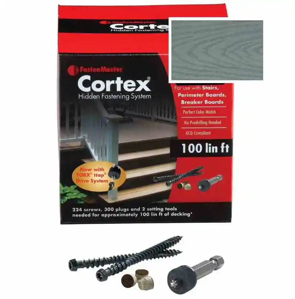 Main 1 - 100LF BX CORTEX 2-1/2" PEBBLE GRAY TREX DECK SCREWS (APPROX 64 SQ/FT) ** TREX SELECT ** - Arlington Coal & Lumber